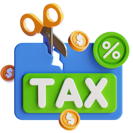 Cortar impostos  3D Icon