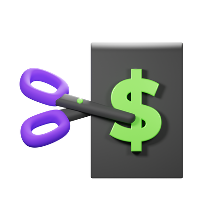 Cortar preço  3D Icon