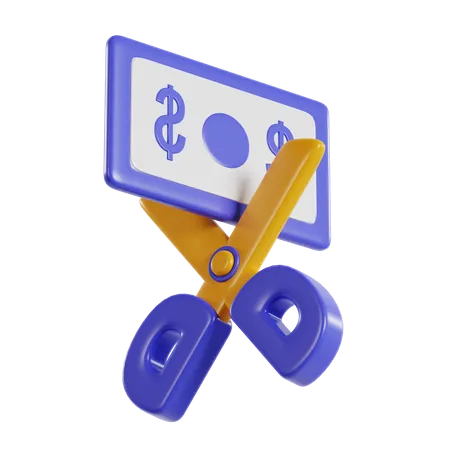 Recorte de dinero  3D Icon