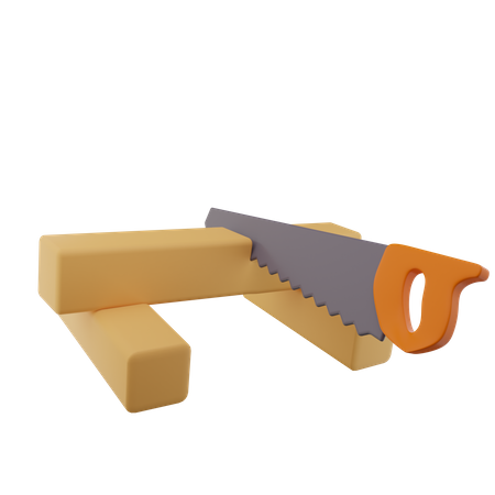 Corte de madeira  3D Icon