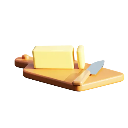 Corte de mantequilla  3D Icon