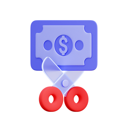 Corte no orçamento  3D Icon