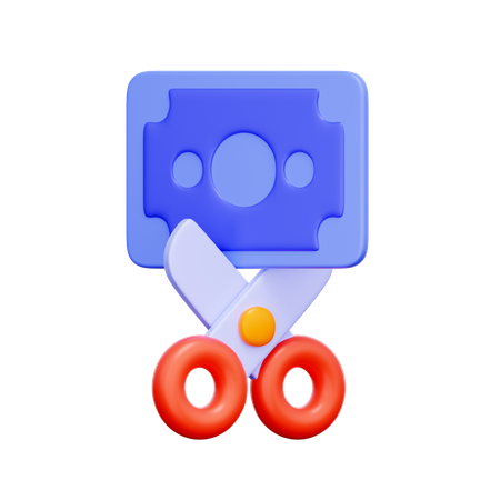 Corte no orçamento  3D Icon