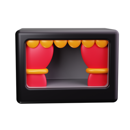 Cortina de palco  3D Icon