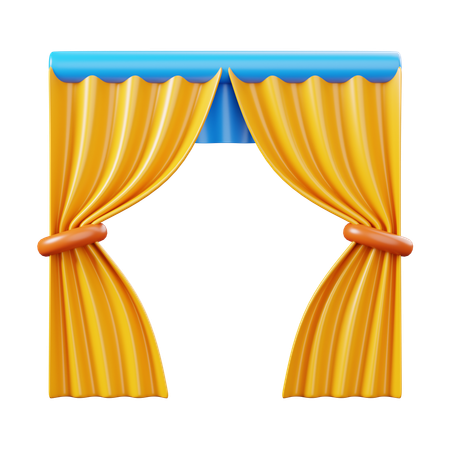 Cortinas de janela  3D Icon
