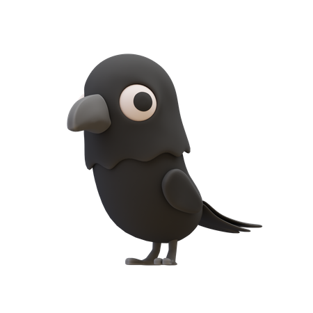 Raven  3D Illustration