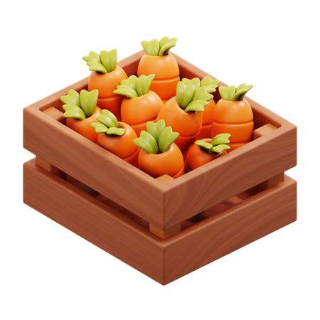 Cosechando zanahorias  3D Icon