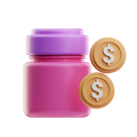 Cosmetic Cost  3D Icon