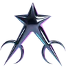 Cosmic Star Chrome Ornament