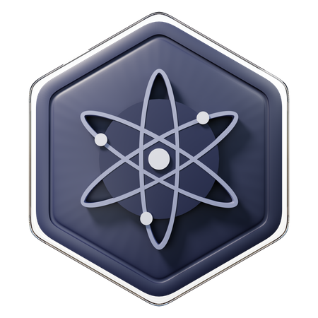 Cosmos (ATOM) Badge  3D Illustration