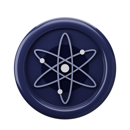 Cosmos ATOM Coin  3D Icon