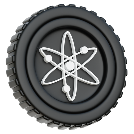 Cosmos ATOM Coin  3D Icon