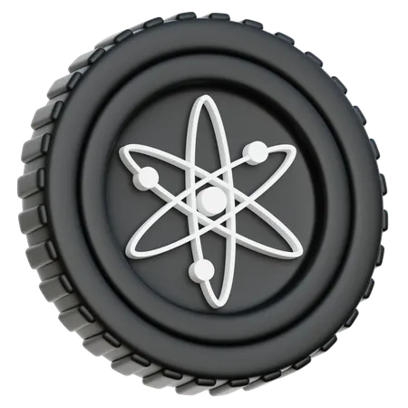 Cosmos ATOM Coin  3D Icon