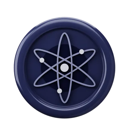 Cosmos ATOM Coin  3D Icon