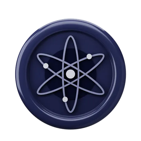 Pièce de monnaie de l'atome du cosmos  3D Icon