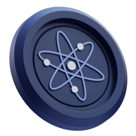 Cosmos Cryptocurrency  3D Icon