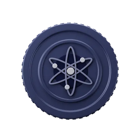 Moneda Cosmos ÁTOMO  3D Icon