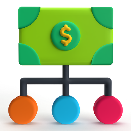 Cost Distribution  3D Icon