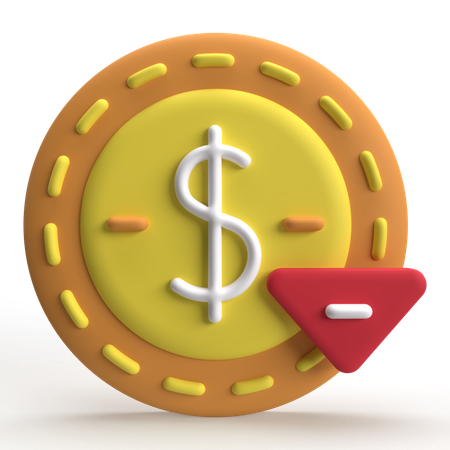 Cost Down  3D Icon