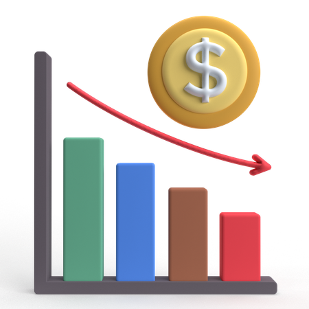 Cost Down  3D Icon