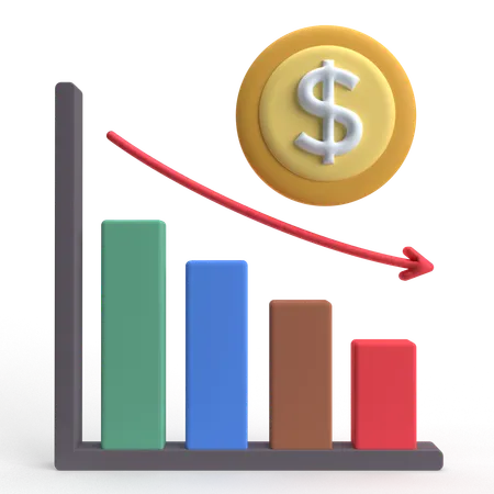 Cost Down  3D Icon