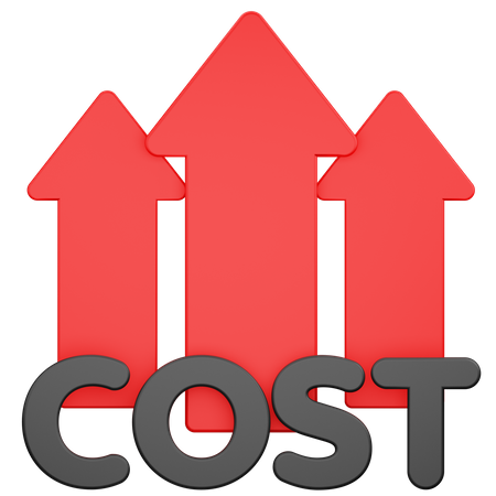 Cost Increase  3D Icon