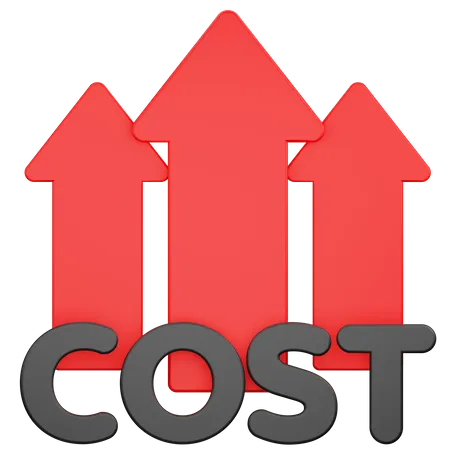 Cost Increase  3D Icon