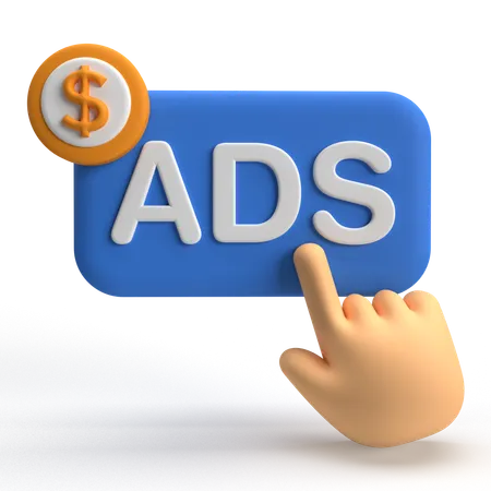 Cost Per Click  3D Icon