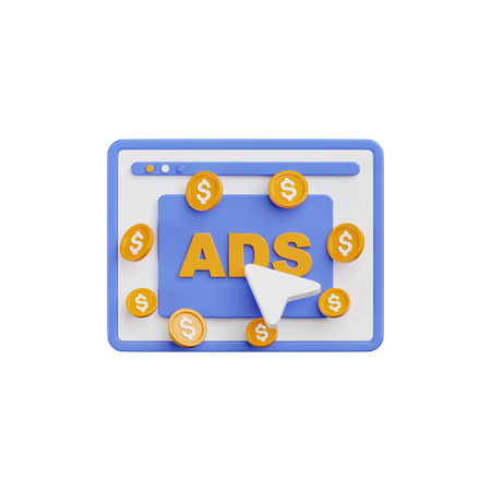 Cost Per Click  3D Icon