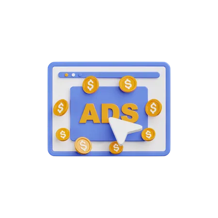 Cost Per Click  3D Icon