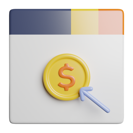 Cost Per Click  3D Icon