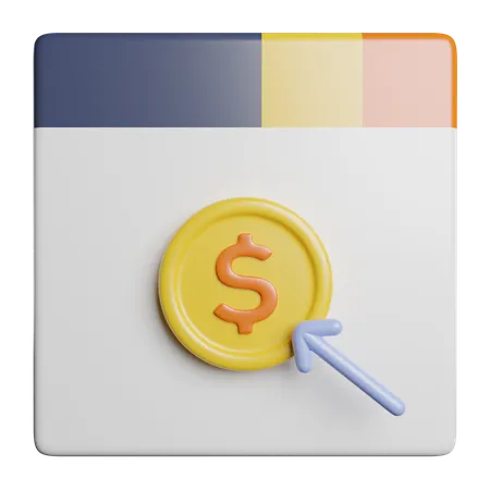 Cost Per Click  3D Icon