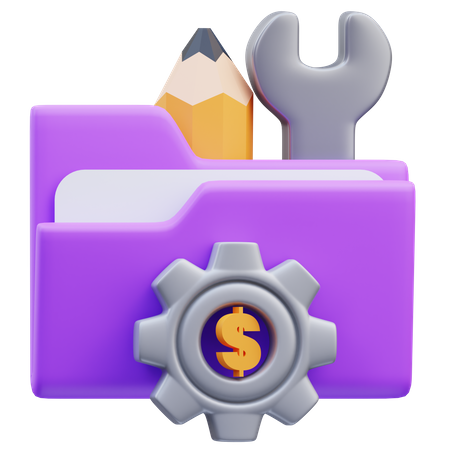 Cost Project Management  3D Icon
