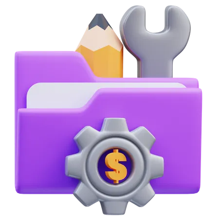 Cost Project Management  3D Icon