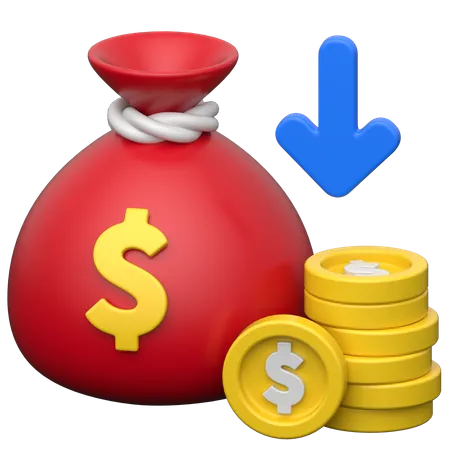 Cost Reduction  3D Icon