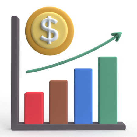 Cost Up  3D Icon
