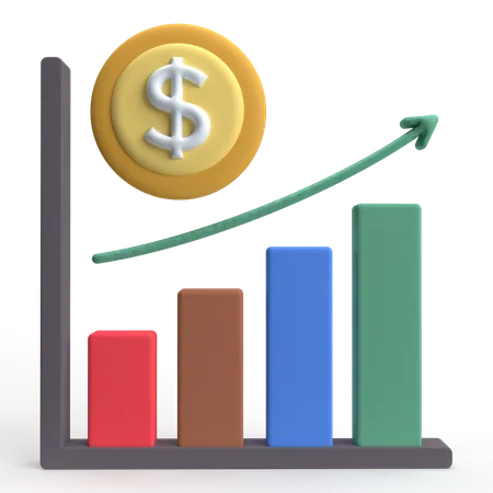 Cost Up  3D Icon