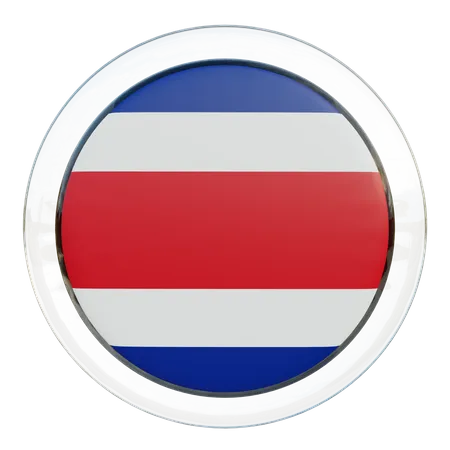 Verre drapeau du Costa Rica  3D Flag