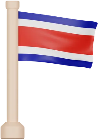 Costa Rica Flag  3D Icon