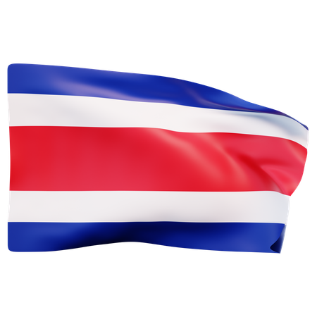 Costa Rica-Flagge  3D Icon