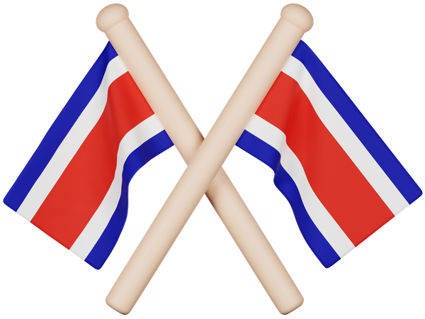 Costa Rica-Flagge  3D Icon