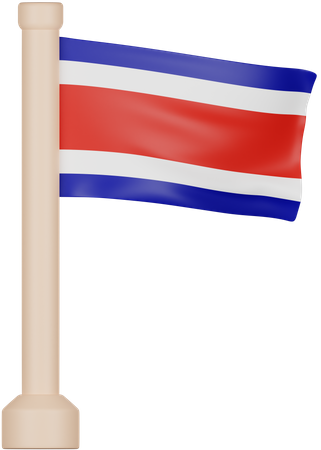 Costa Rica-Flagge  3D Icon