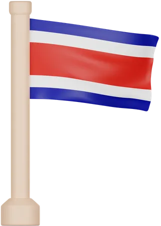 Costa Rica-Flagge  3D Icon