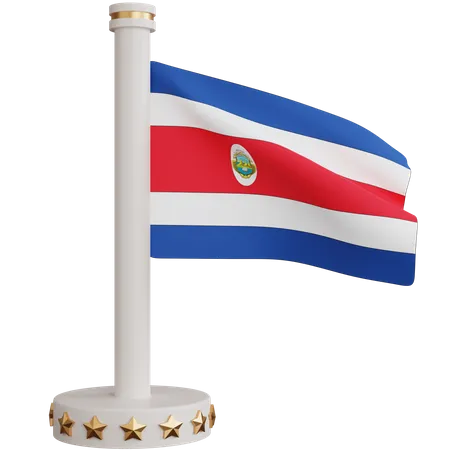 Costa Rica National Flag  3D Icon