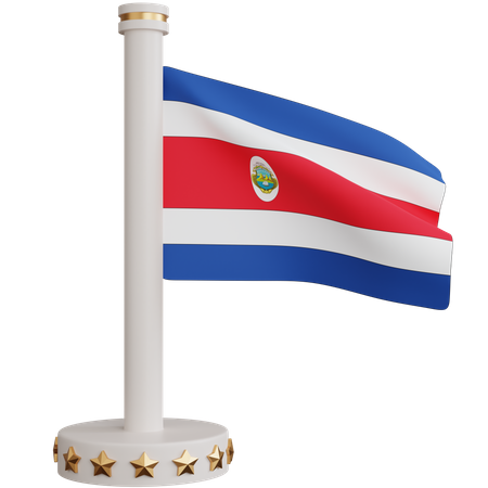 Costa Rica Nationalflagge  3D Icon