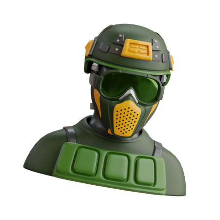 Costume de paintball  3D Icon