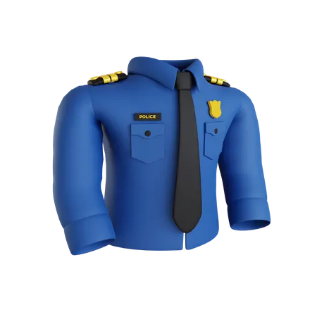 Costume de police  3D Icon