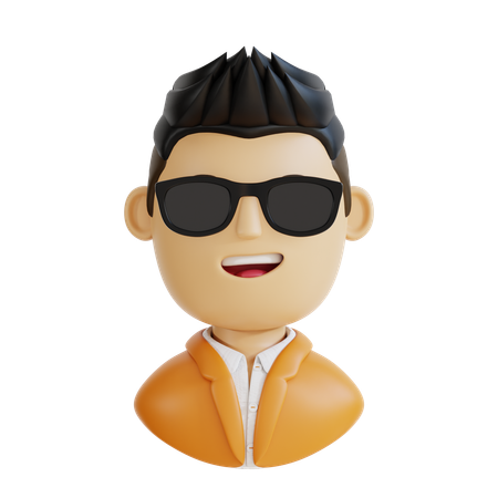 Costume homme confiant  3D Icon