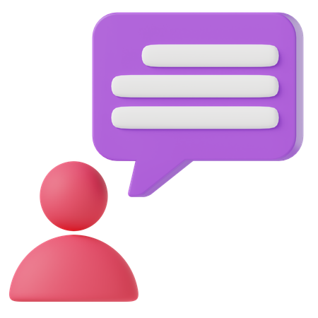 Costumer Chat  3D Icon