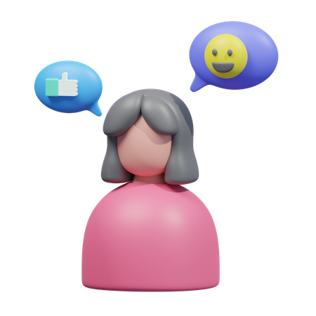 Costumer feedback character  3D Icon